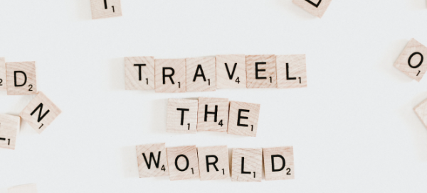 Scrabble tiles - travel the world